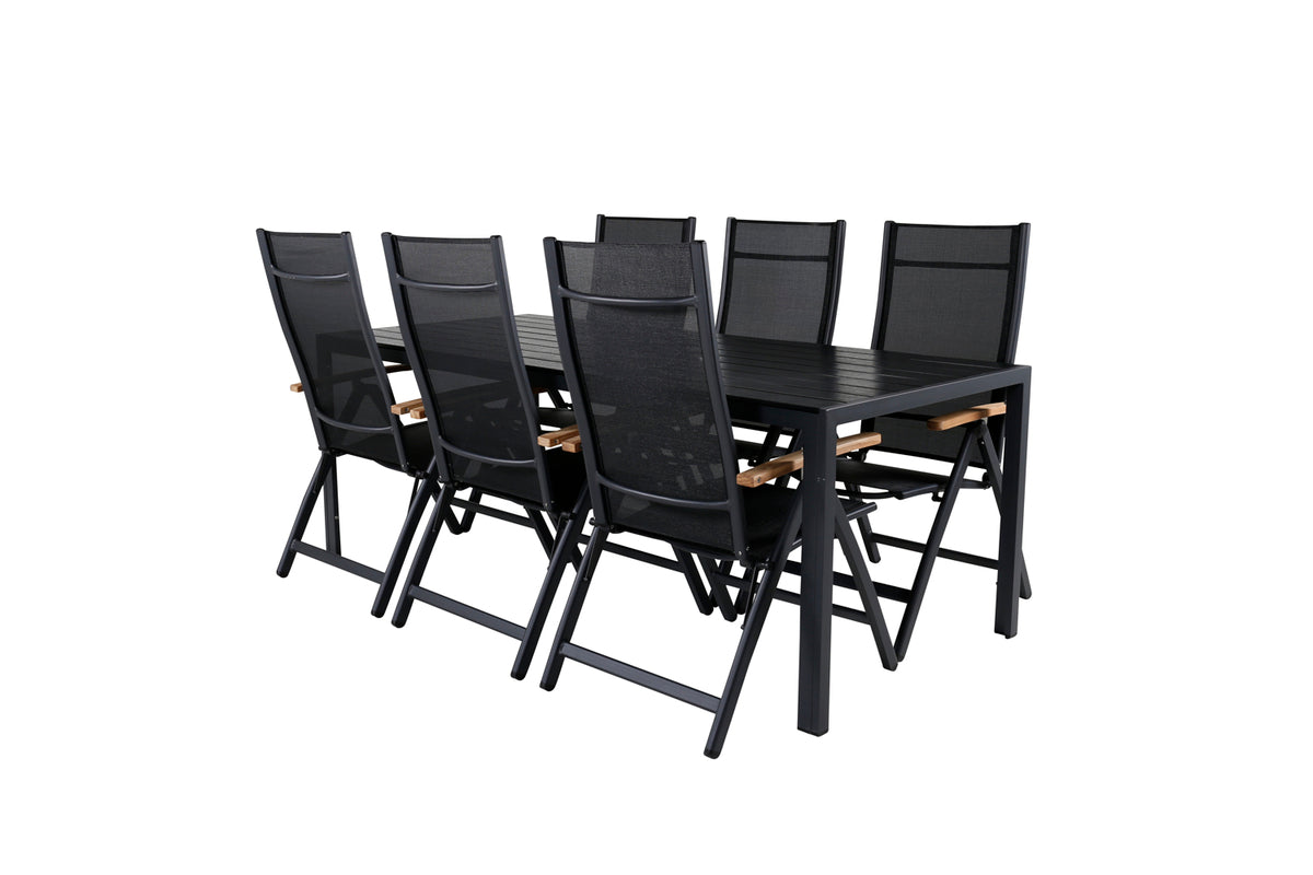 Spisestuesæt Sort Sort