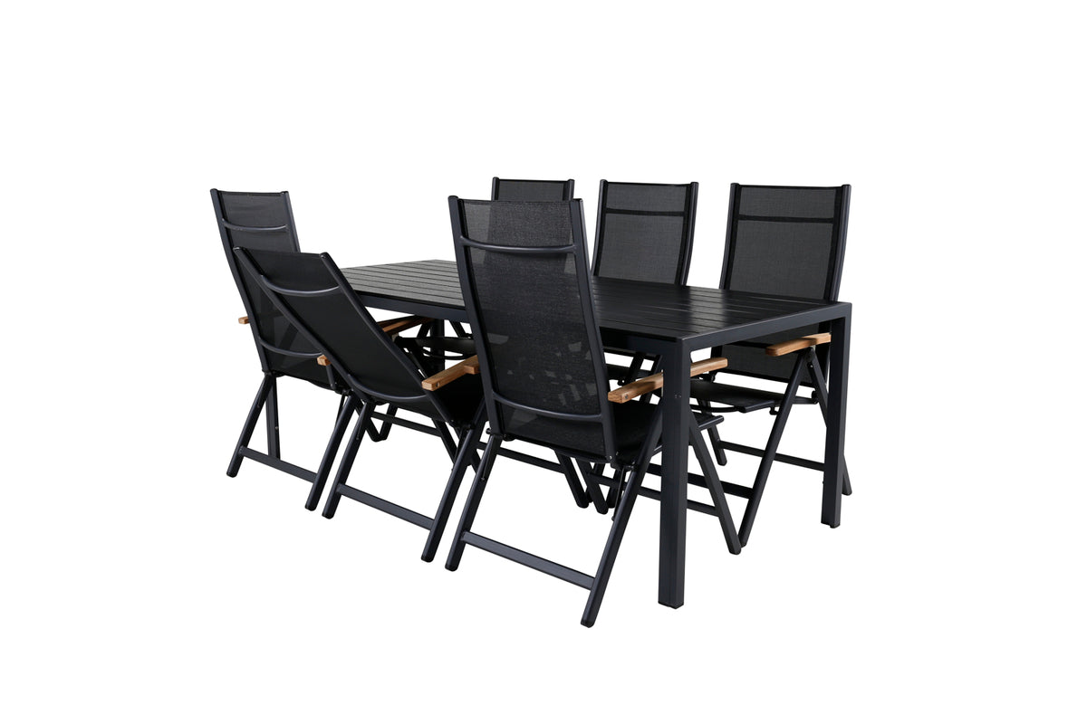 Spisestuesæt Sort Sort