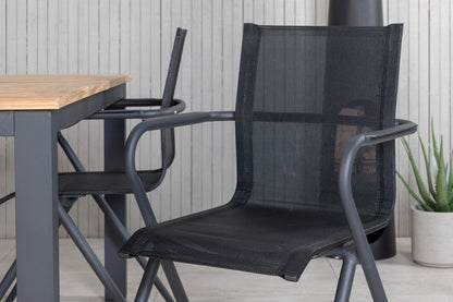 Alina & Panama Spisestole Sort + Spisebord 152x90