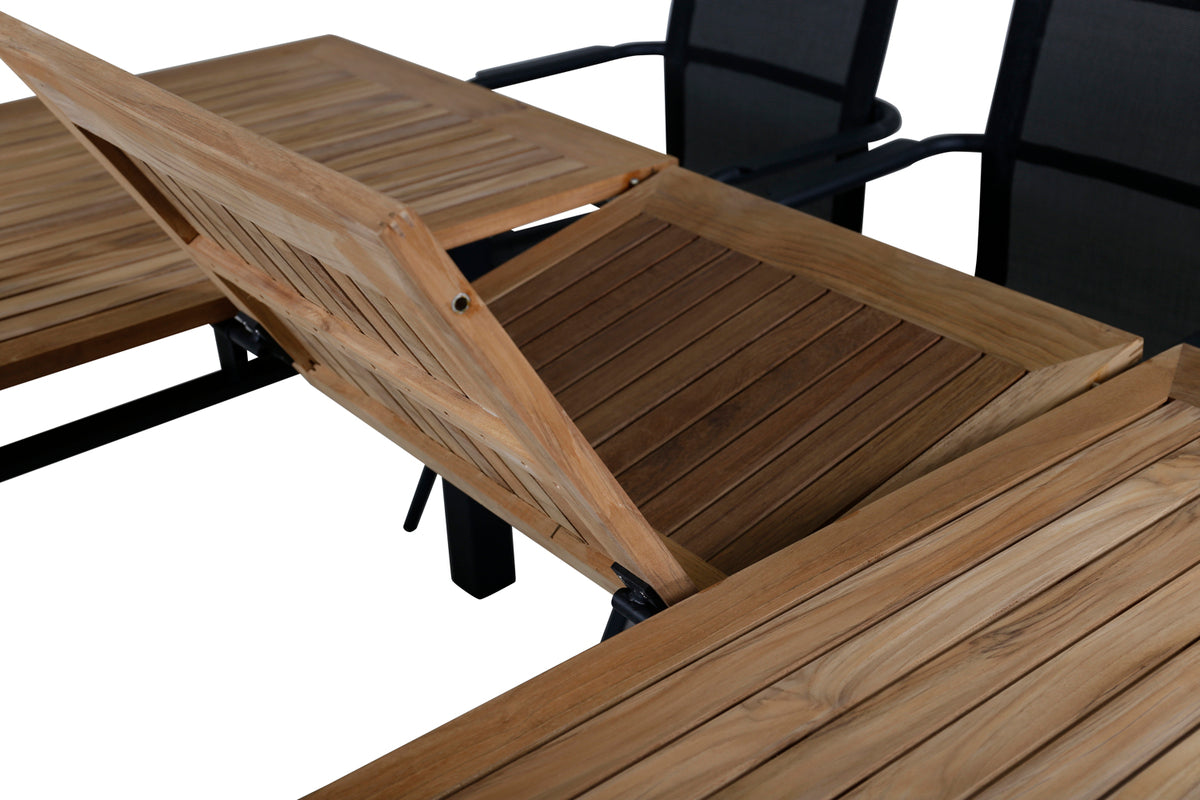 Alina & Panama Spisestole Sort + Spisebord 152x90