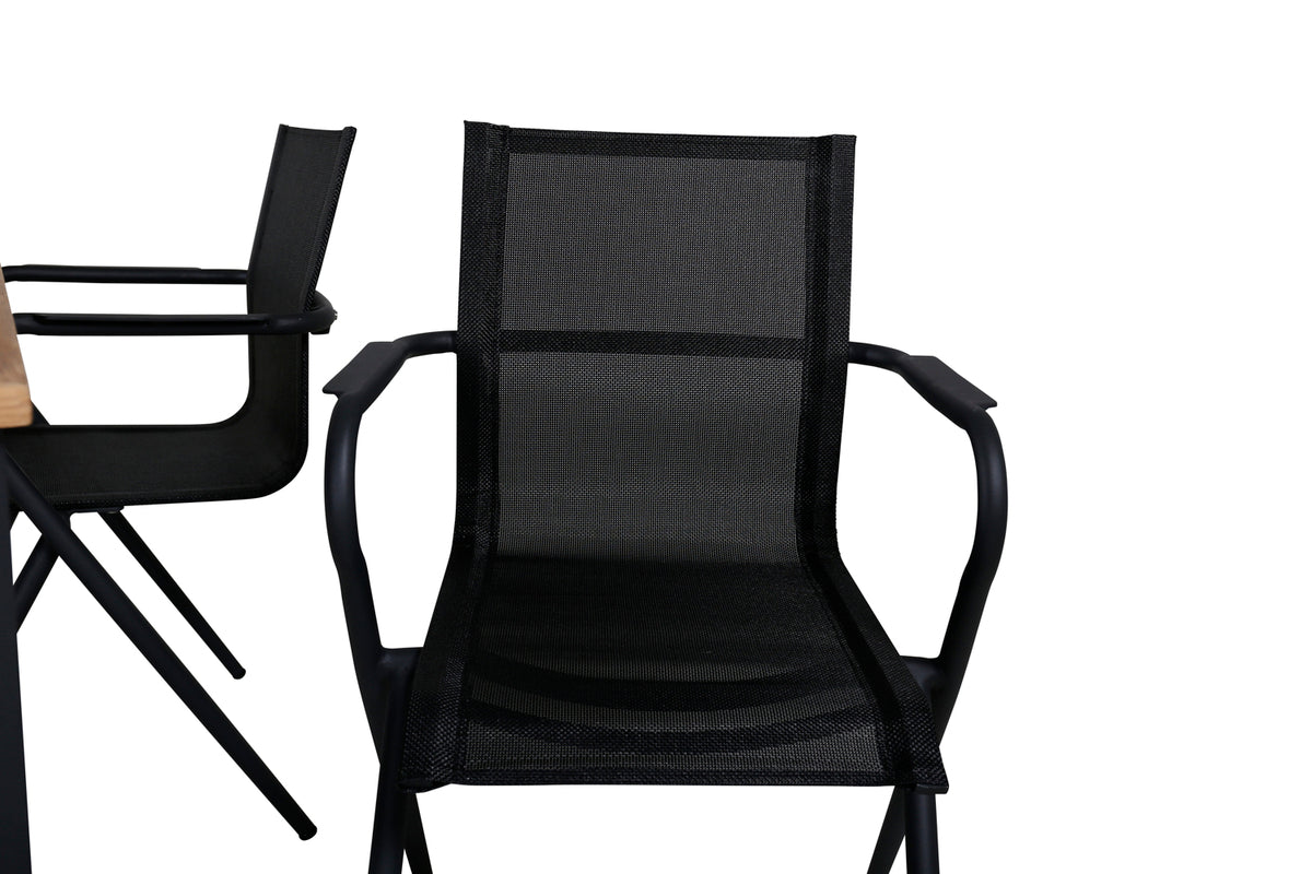 Alina & Panama Spisestole Sort + Spisebord 152x90