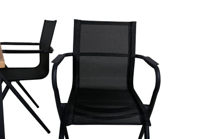 Alina & Panama Spisestole Sort + Spisebord 152x90