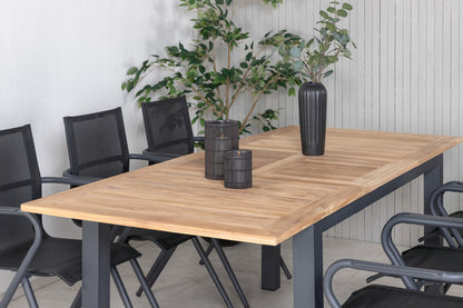 Alina & Panama Spisestole Sort + Spisebord 152x90