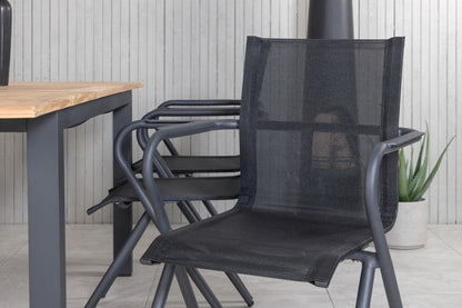 Alina & Panama Spisestole Sort + Spisebord 152x90