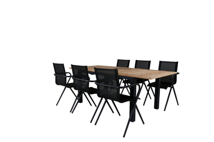 Alina & Panama Spisestole Sort + Spisebord 152x90