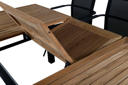 Alina & Panama Spisestole Sort + Spisebord 152x90