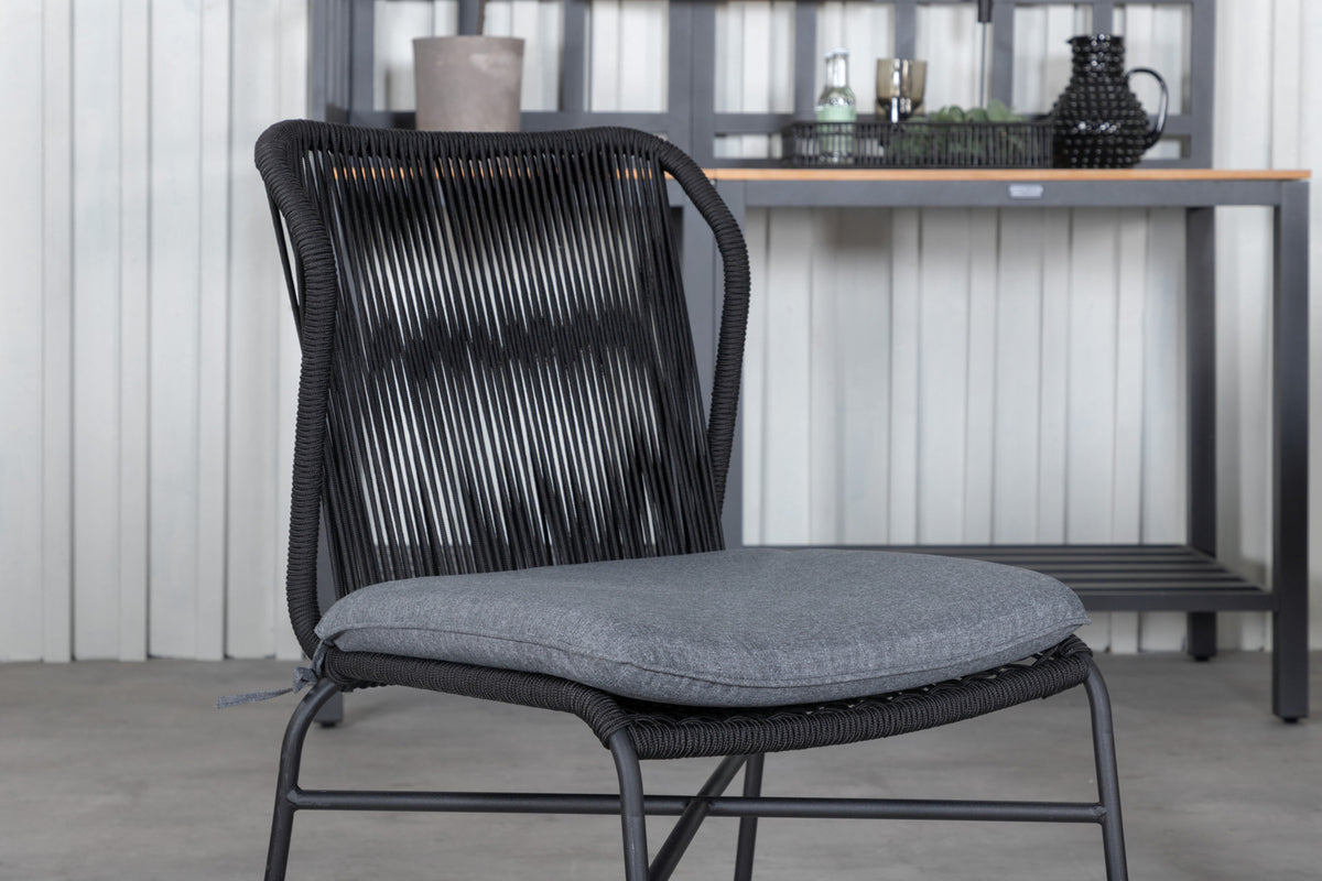 Julian & Panama Spisestole Sort + Spisebord 152x90