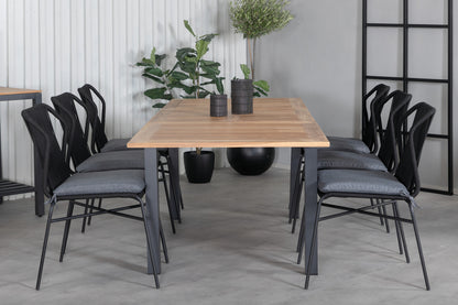 Julian & Panama Spisestole Sort + Spisebord 152x90