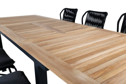 Julian & Panama Spisestole Sort + Spisebord 152x90