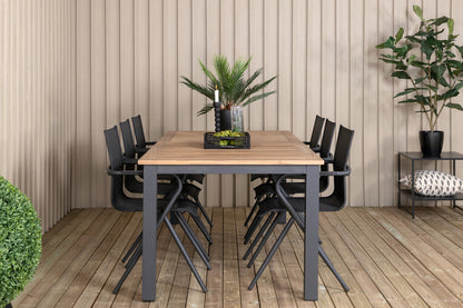 Alina & Panama Spisestole Sort + Spisebord 224x100