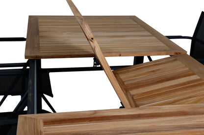 Alina & Panama Spisestole Sort + Spisebord 224x100