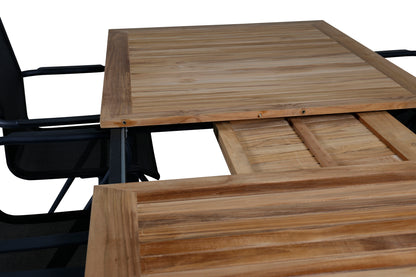 Alina & Panama Spisestole Sort + Spisebord 224x100