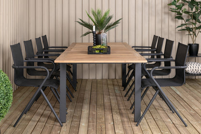 Alina & Panama Spisestole Sort + Spisebord 224x100