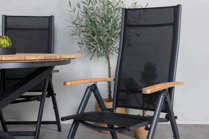 Panama & Mexico Positionsstole Sort + Runde Spisebord ø140 Sort