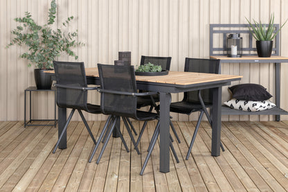 Alina & Mexico Spisebordsstole Sort + Spisebord 90x180/240