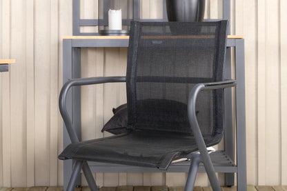 Alina & Mexico Spisebordsstole Sort + Spisebord 90x180/240