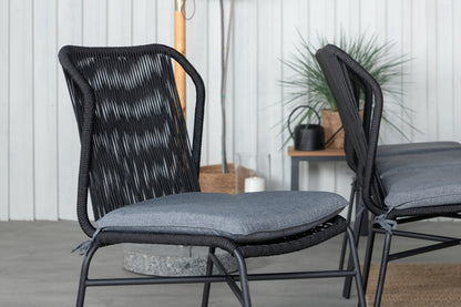 Julian & Mexico Spisebordsstole Sort + Spisebord 90x180/240