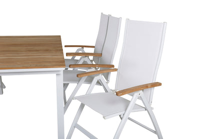 Panama & Mexico Positionsstole Hvid + Spisebord 90x160/240