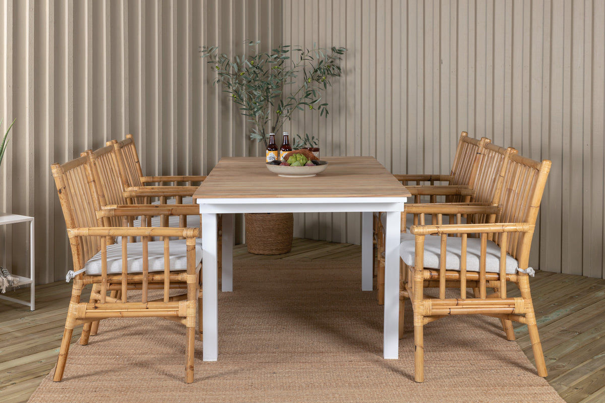 Cane & Mexico Spisestole Natur + Spisebord 160 x 91