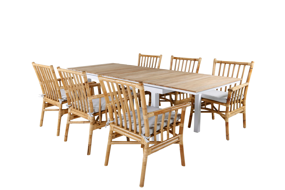 Cane & Mexico Spisestole Natur + Spisebord 160 x 91