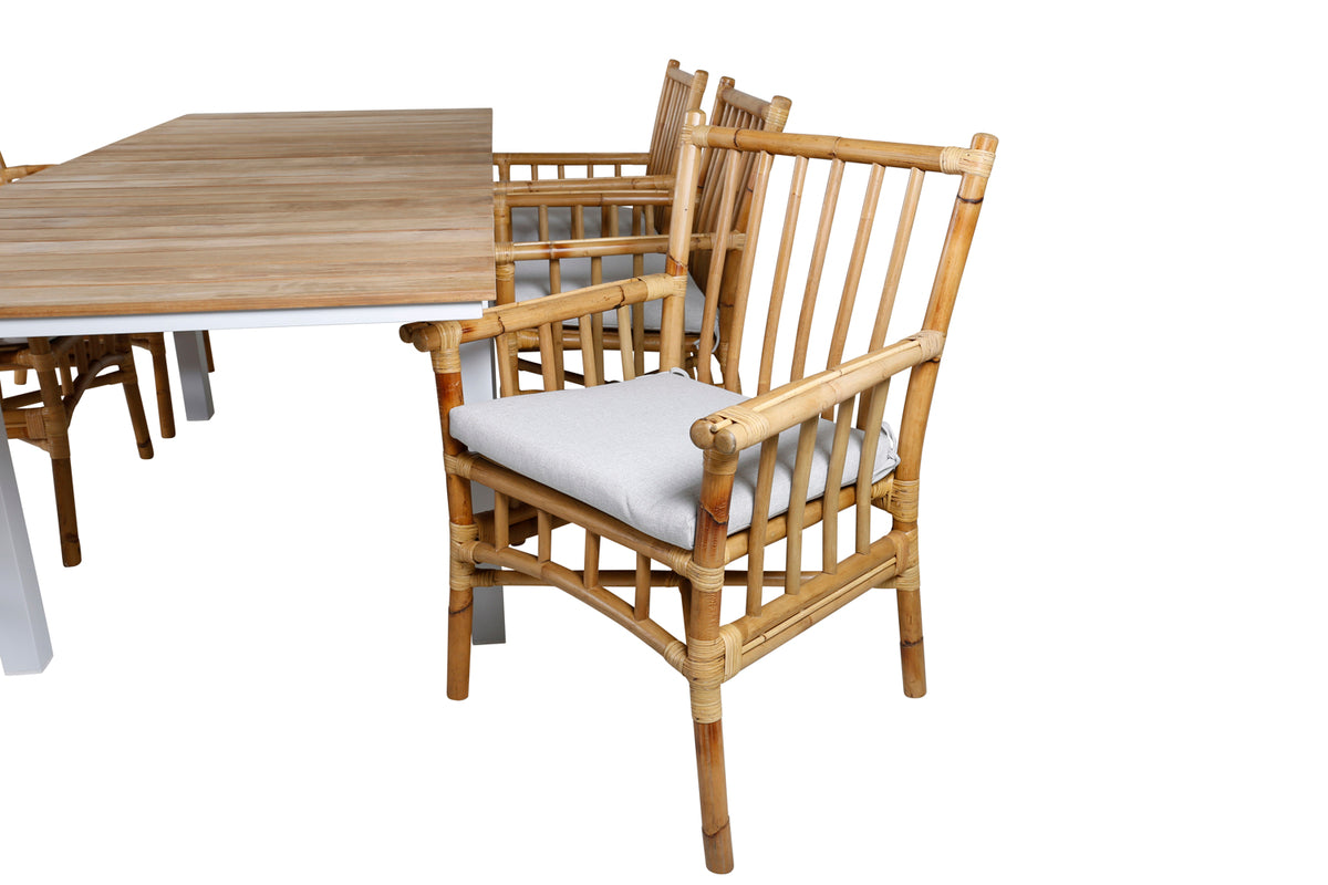 Cane & Mexico Spisestole Natur + Spisebord 160 x 91