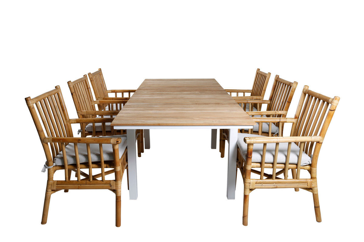 Cane & Mexico Spisestole Natur + Spisebord 160 x 91