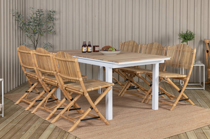 Cane & Mexico Caféstole Natur + Spisebord 90x160/240