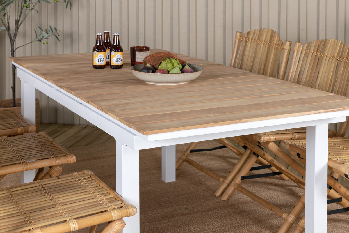 Cane & Mexico Caféstole Natur + Spisebord 90x160/240