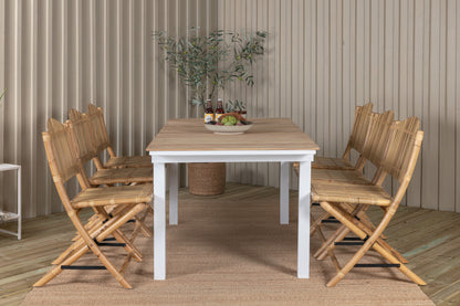 Cane & Mexico Caféstole Natur + Spisebord 90x160/240