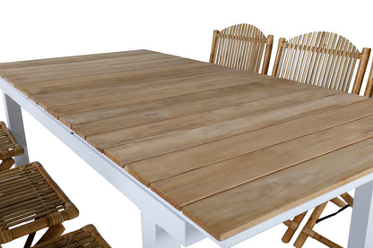 Cane & Mexico Caféstole Natur + Spisebord 90x160/240