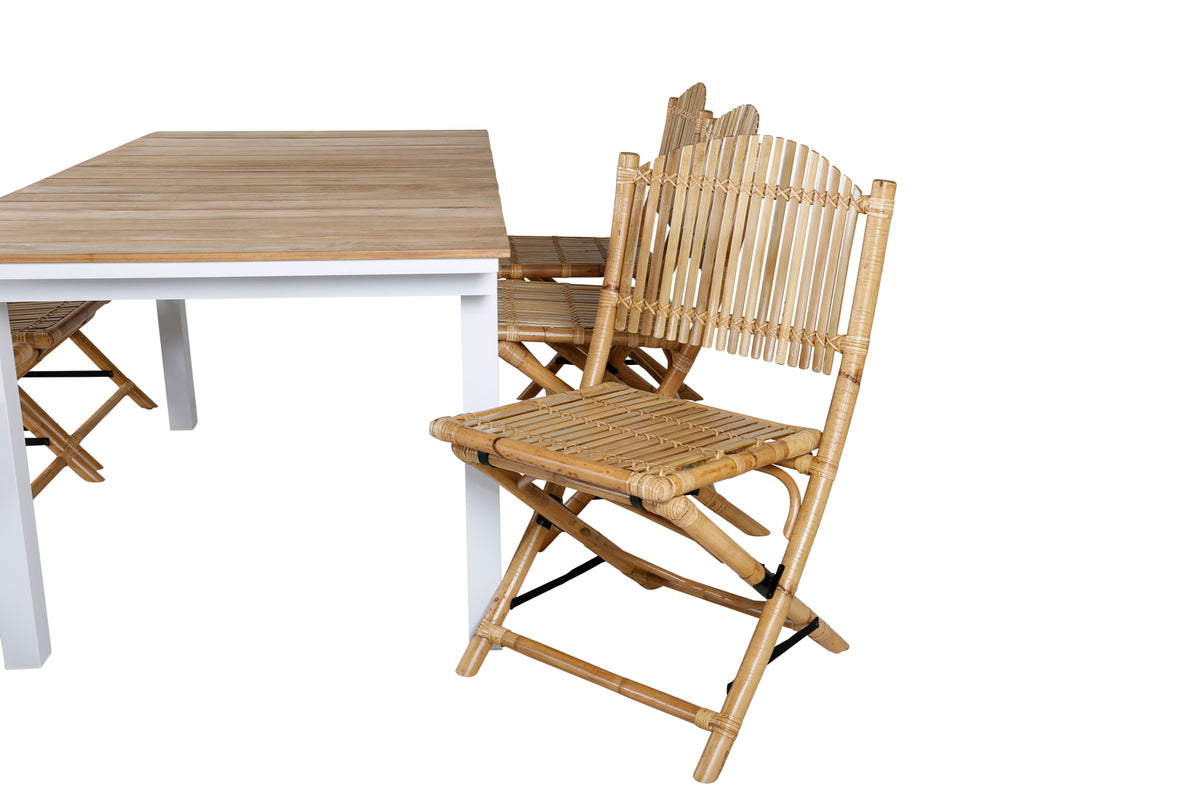 Cane & Mexico Caféstole Natur + Spisebord 90x160/240