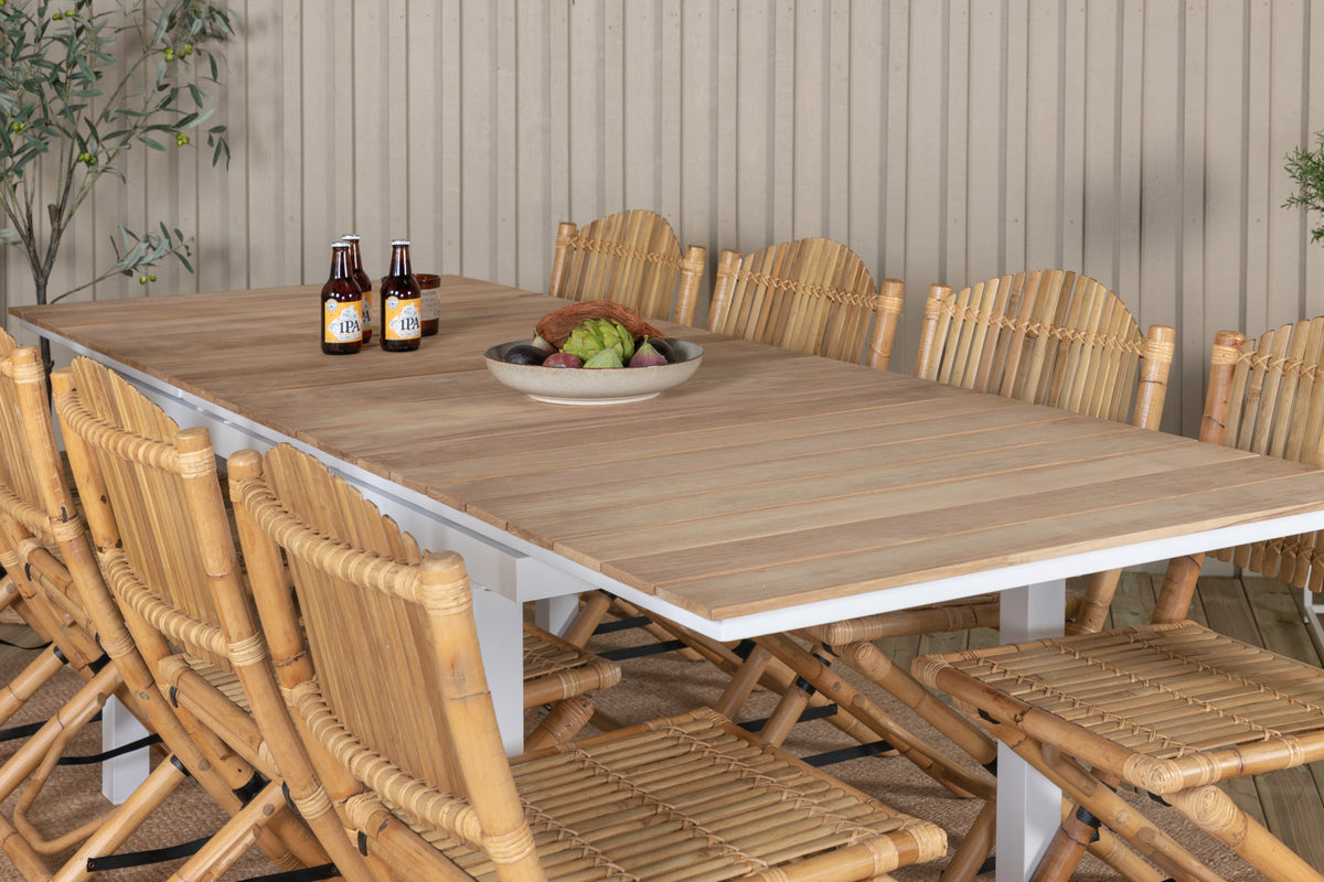 Cane & Mexico Caféstole Natur + Spisebord 90x160/240