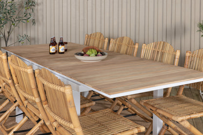 Cane & Mexico Caféstole Natur + Spisebord 90x160/240