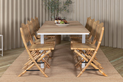 Cane & Mexico Caféstole Natur + Spisebord 90x160/240