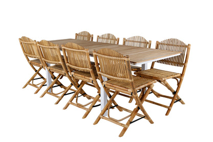 Cane & Mexico Caféstole Natur + Spisebord 90x160/240