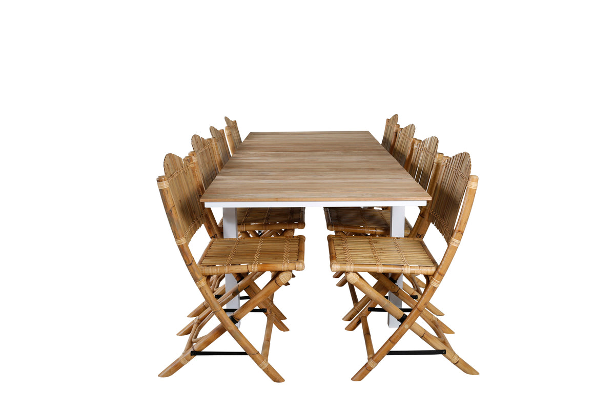 Cane & Mexico Caféstole Natur + Spisebord 90x160/240