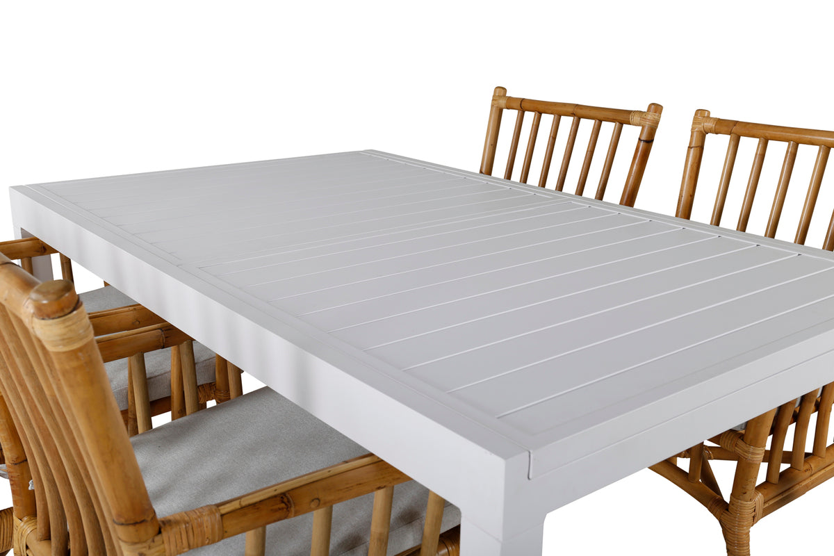 Cane & Marbella Spisestole Natur + Spisebord 160 x 100