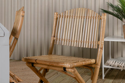 Cane & Marbella Caféstole Natur + Spisebord 160x100x75