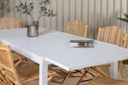 Cane & Marbella Caféstole Natur + Spisebord 160x100x75