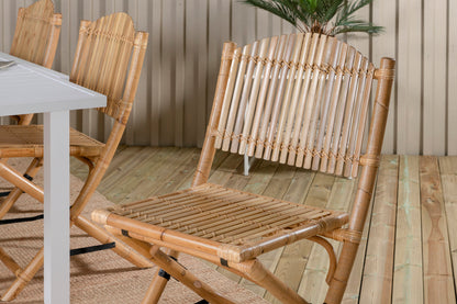 Cane & Marbella Caféstole Natur + Spisebord 160x100x75