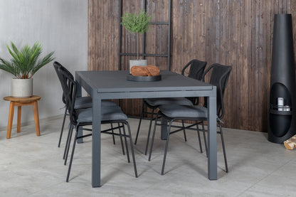 Julian & Marbella Spisestole Sort + Spisebord 160x100x75