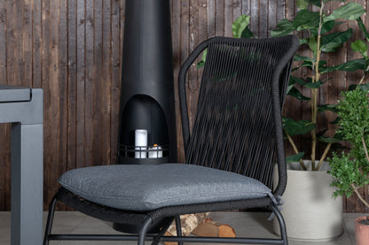 Julian & Marbella Spisestole Sort + Spisebord 160x100x75