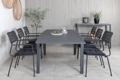 Nicke & Marbella Spisestole Sort + Spisebord 160x100x75