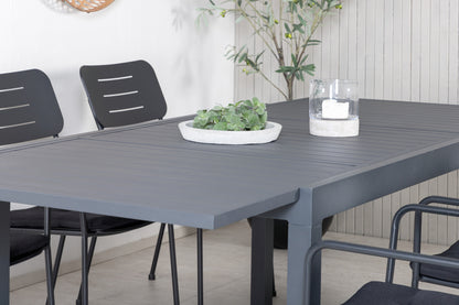 Nicke & Marbella Spisestole Sort + Spisebord 160x100x75