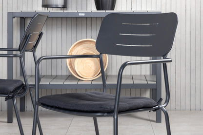 Nicke & Marbella Spisestole Sort + Spisebord 160x100x75