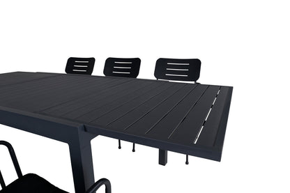 Nicke & Marbella Spisestole Sort + Spisebord 160x100x75