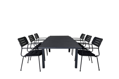 Nicke & Marbella Spisestole Sort + Spisebord 160x100x75