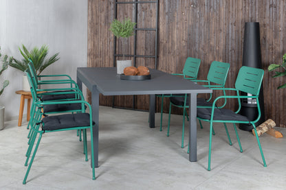 Nicke & Marbella Spisestole Grøn + Spisebord 160x100x75