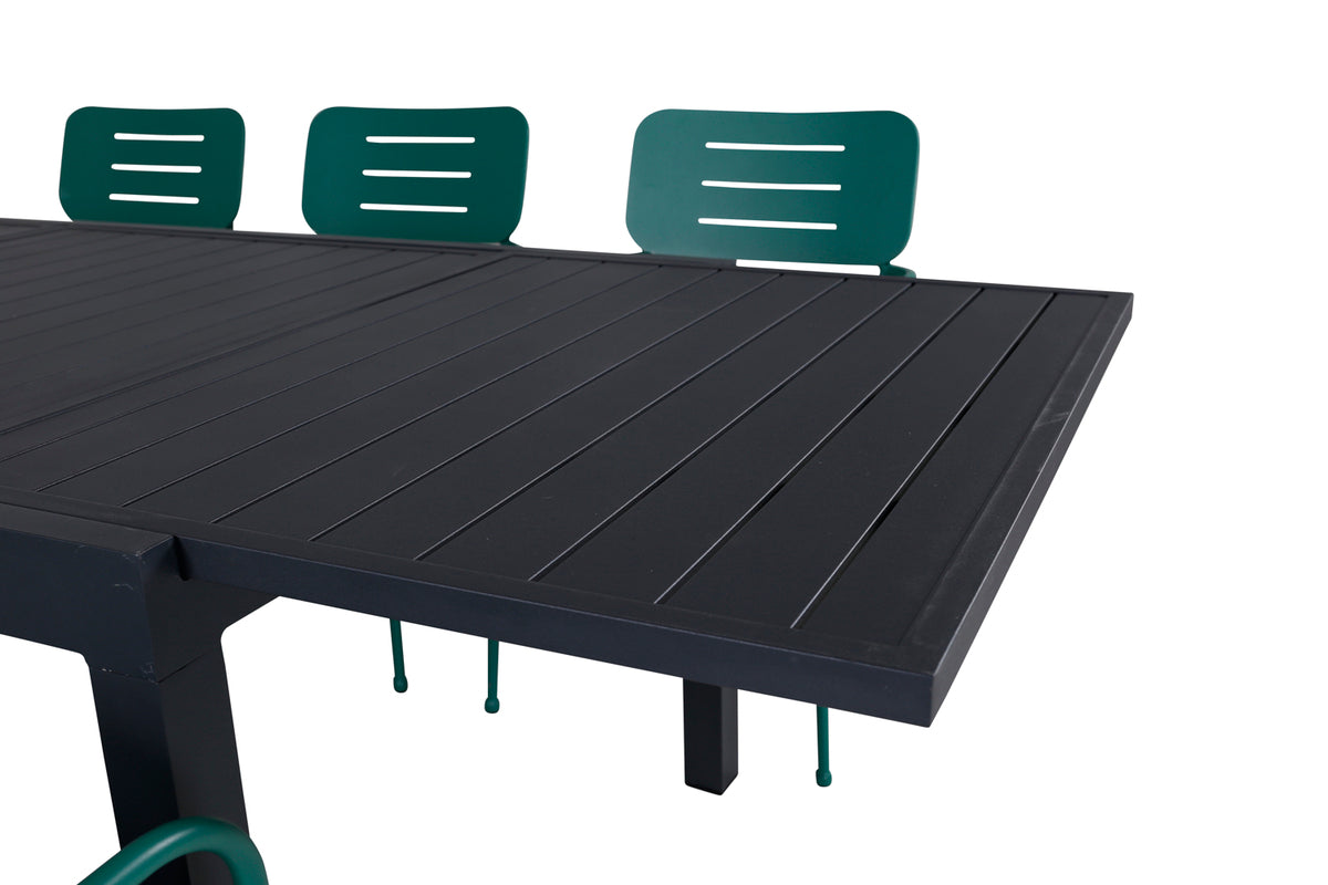 Nicke & Marbella Spisestole Grøn + Spisebord 160x100x75