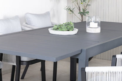 Virya & Marbella Spisestole Grå + Spisebord 160x100x75